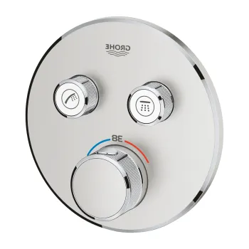 Baterie cada - dus termostatata Grohe Grohtherm SmartControl Round  montaj incastrat  necesita corp ingropat  supersteel imagine