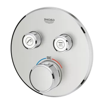 Baterie cada - dus termostatata Grohe Grohtherm SmartControl Round montaj incastrat necesita corp ingropat supersteel imagine