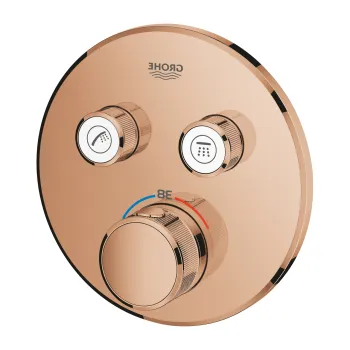 Baterie cada - dus termostatata Grohe Grohtherm SmartControl Round  montaj incastrat  necesita corp ingropat  warm sunset imagine