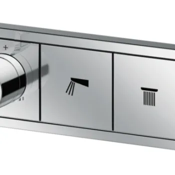 Baterie cada - dus termostatata Hansgrohe RainSelect cu 3 functii montaj incastrat necesita corp ingropat crom imagine