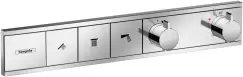 Baterie cada - dus termostatata Hansgrohe RainSelect cu 3 functii montaj incastrat necesita corp ingropat crom imagine