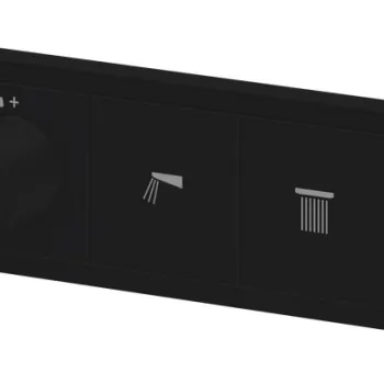 Baterie cada - dus termostatata Hansgrohe RainSelect cu 3 functii montaj incastrat necesita corp ingropat negru mat imagine