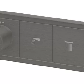 Baterie cada - dus termostatata Hansgrohe RainSelect cu 3 functii montaj incastrat necesita corp ingropat negru periat imagine
