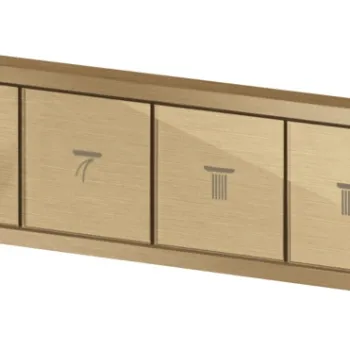 Baterie cada - dus termostatata Hansgrohe RainSelect cu 4 functii montaj incastrat necesita corp ingropat bronz periat imagine
