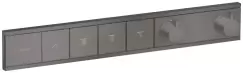 Baterie cada - dus termostatata Hansgrohe RainSelect cu 4 functii montaj incastrat necesita corp ingropat negru periat imagine