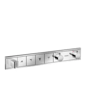 Baterie cada - dus termostatata Hansgrohe RainSelect cu 4 functii si agatatoare dus montaj incastrat necesita corp ingropat crom imagine