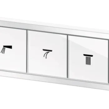 Baterie cada - dus termostatata Hansgrohe RainSelect cu 5 functii montaj incastrat necesita corp ingropat alb mat imagine