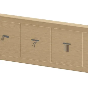 Baterie cada - dus termostatata Hansgrohe RainSelect cu 5 functii  montaj incastrat  necesita corp ingropat  bronz periat imagine