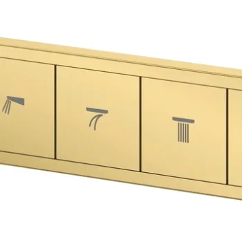 Baterie cada - dus termostatata Hansgrohe RainSelect cu 5 functii montaj incastrat necesita corp ingropat gold optic lustruit imagine