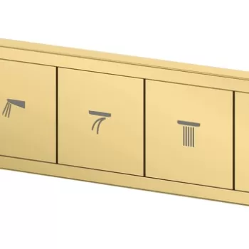 Baterie cada - dus termostatata Hansgrohe RainSelect cu 5 functii montaj incastrat necesita corp ingropat gold optic lustruit imagine