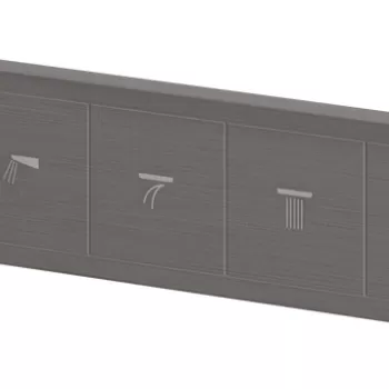 Baterie cada - dus termostatata Hansgrohe RainSelect cu 5 functii montaj incastrat necesita corp ingropat negru periat imagine