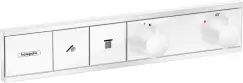 Baterie cada - dus termostatata Hansgrohe RainSelect cu montaj incastrat necesita corp ingropat alb mat imagine