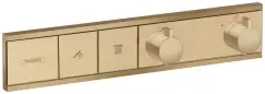 Baterie cada - dus termostatata Hansgrohe RainSelect cu montaj incastrat necesita corp ingropat bronz periat imagine