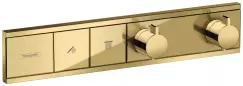 Baterie cada - dus termostatata Hansgrohe RainSelect cu montaj incastrat necesita corp ingropat gold optic lustruit imagine