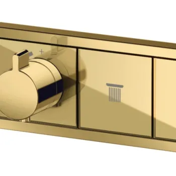 Baterie cada - dus termostatata Hansgrohe RainSelect cu montaj incastrat necesita corp ingropat gold optic lustruit imagine