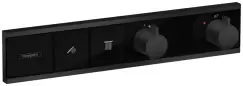 Baterie cada - dus termostatata Hansgrohe RainSelect cu montaj incastrat necesita corp ingropat negru mat imagine