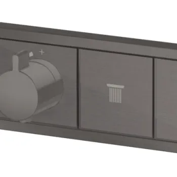 Baterie cada - dus termostatata Hansgrohe RainSelect cu montaj incastrat necesita corp ingropat negru periat imagine