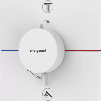 Baterie cada - dus termostatata Hansgrohe ShowerSelect Comfort E cu 2 functii montaj incastrat necesita corp ingropat alb mat imagine