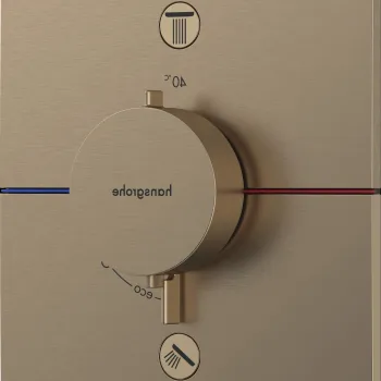 Baterie cada - dus termostatata Hansgrohe ShowerSelect Comfort E cu 2 functii montaj incastrat necesita corp ingropat bronz periat imagine
