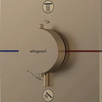 Baterie cada - dus termostatata Hansgrohe ShowerSelect Comfort E cu 2 functii montaj incastrat necesita corp ingropat bronz periat imagine