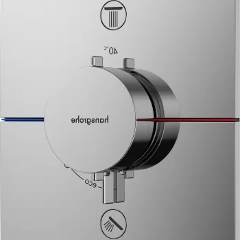 Baterie cada - dus termostatata Hansgrohe ShowerSelect Comfort E cu 2 functii montaj incastrat necesita corp ingropat crom imagine