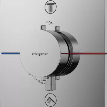Baterie cada - dus termostatata Hansgrohe ShowerSelect Comfort E cu 2 functii montaj incastrat necesita corp ingropat crom imagine