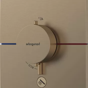 Baterie cada - dus termostatata Hansgrohe ShowerSelect Comfort E cu montaj incastrat necesita corp ingropat bronz periat imagine