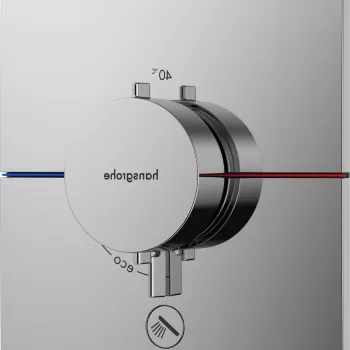Baterie cada - dus termostatata Hansgrohe ShowerSelect Comfort E cu montaj incastrat necesita corp ingropat crom imagine