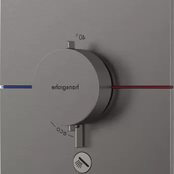 Baterie cada - dus termostatata Hansgrohe ShowerSelect Comfort E cu montaj incastrat necesita corp ingropat negru periat imagine