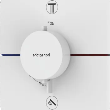 Baterie cada - dus termostatata Hansgrohe ShowerSelect Comfort Q cu 2 functii montaj incastrat necesita corp ingropat alb mat imagine