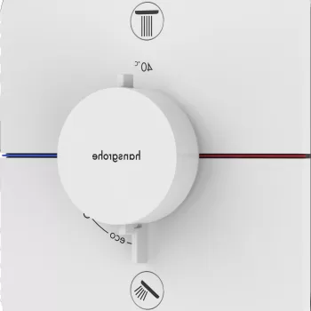 Baterie cada - dus termostatata Hansgrohe ShowerSelect Comfort Q cu 2 functii montaj incastrat necesita corp ingropat alb mat imagine