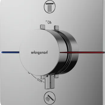 Baterie cada - dus termostatata Hansgrohe ShowerSelect Comfort Q cu 2 functii montaj incastrat necesita corp ingropat crom imagine