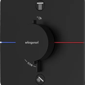 Baterie cada - dus termostatata Hansgrohe ShowerSelect Comfort Q cu 2 functii montaj incastrat necesita corp ingropat negru mat imagine