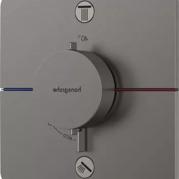 Baterie cada - dus termostatata Hansgrohe ShowerSelect Comfort Q cu 2 functii montaj incastrat necesita corp ingropat negru periat imagine