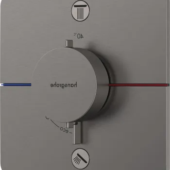 Baterie cada - dus termostatata Hansgrohe ShowerSelect Comfort Q cu 2 functii montaj incastrat necesita corp ingropat negru periat imagine