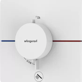Baterie cada - dus termostatata Hansgrohe ShowerSelect Comfort Q cu montaj incastrat necesita corp ingropat alb mat imagine