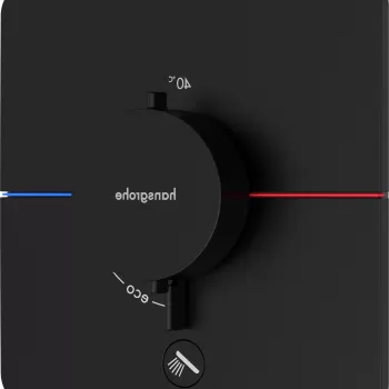 Baterie cada - dus termostatata Hansgrohe ShowerSelect Comfort Q cu montaj incastrat necesita corp ingropat negru mat imagine