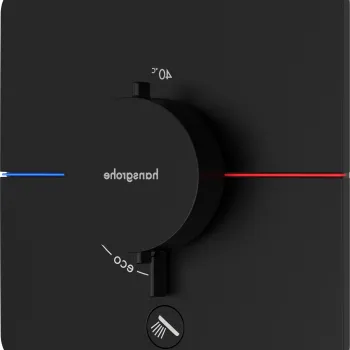 Baterie cada - dus termostatata Hansgrohe ShowerSelect Comfort Q cu montaj incastrat necesita corp ingropat negru mat imagine