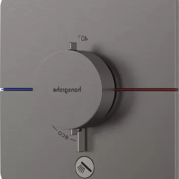 Baterie cada - dus termostatata Hansgrohe ShowerSelect Comfort Q cu montaj incastrat necesita corp ingropat negru periat imagine