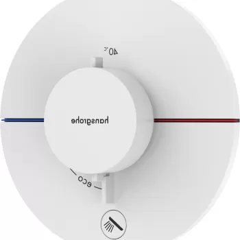 Baterie cada - dus termostatata Hansgrohe ShowerSelect Comfort S cu 2 functii montaj incastrat necesita corp ingropat alb mat imagine