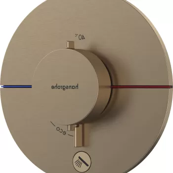 Baterie cada - dus termostatata Hansgrohe ShowerSelect Comfort S cu 2 functii montaj incastrat necesita corp ingropat bronz periat imagine