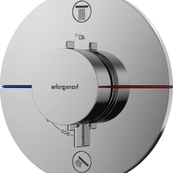 Baterie cada - dus termostatata Hansgrohe ShowerSelect Comfort S cu 2 functii montaj incastrat necesita corp ingropat crom imagine