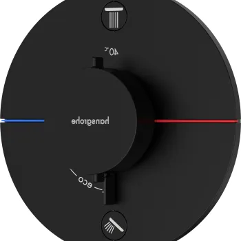 Baterie cada - dus termostatata Hansgrohe ShowerSelect Comfort S cu 2 functii montaj incastrat necesita corp ingropat negru mat imagine