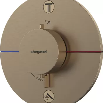 Baterie cada - dus termostatata Hansgrohe ShowerSelect Comfort S cu montaj incastrat necesita corp ingropat bronz periat imagine