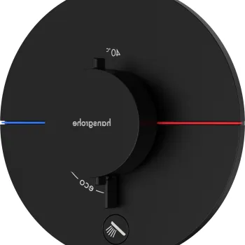 Baterie cada - dus termostatata Hansgrohe ShowerSelect Comfort S cu montaj incastrat necesita corp ingropat negru mat imagine