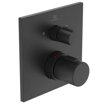 Baterie cada - dus termostatata IdealStandard Ceratherm C100 montaj incastrat necesita corp ingropat negru mat imagine