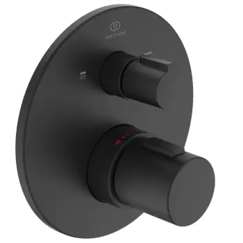 Baterie cada - dus termostatata IdealStandard Ceratherm T100 montaj incastrat necesita corp ingropat negru mat imagine