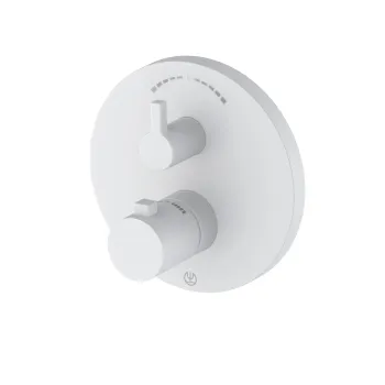 Baterie cada - dus termostatata Kludi Nova Fonte Puristic cu montaj incastrat necesita corp ingropat alb mat imagine