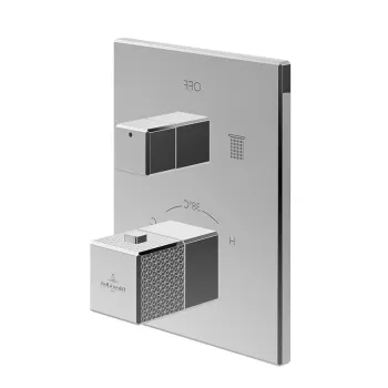 Baterie cada - dus termostatata Villeroy & Boch Mettlach cu montaj incastrat  necesita corp ingropat  crom imagine