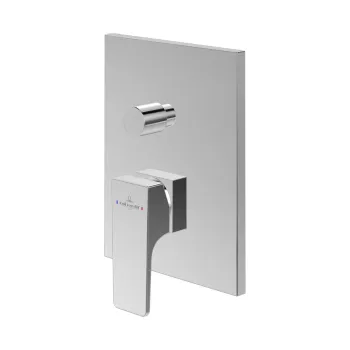 Baterie cada - dus Villeroy & Boch Architectura Square cu montaj incastrat  necesita corp ingropat Vi-Box  crom imagine